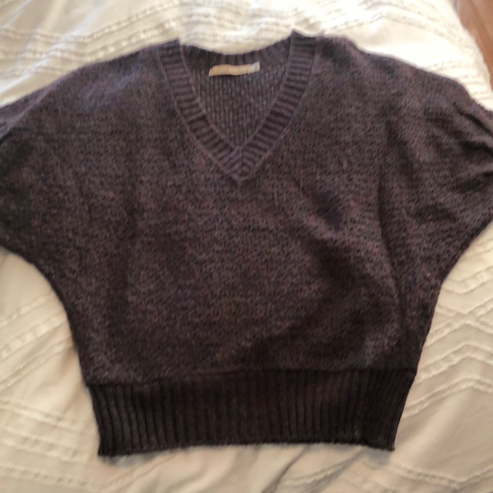 Purple v-neck sweater